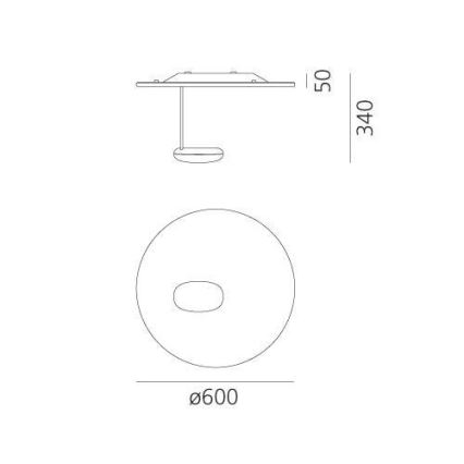 Artemide 1471110A - Plafonnier à intensité variable DROPLET LED/29W/230V 3000K