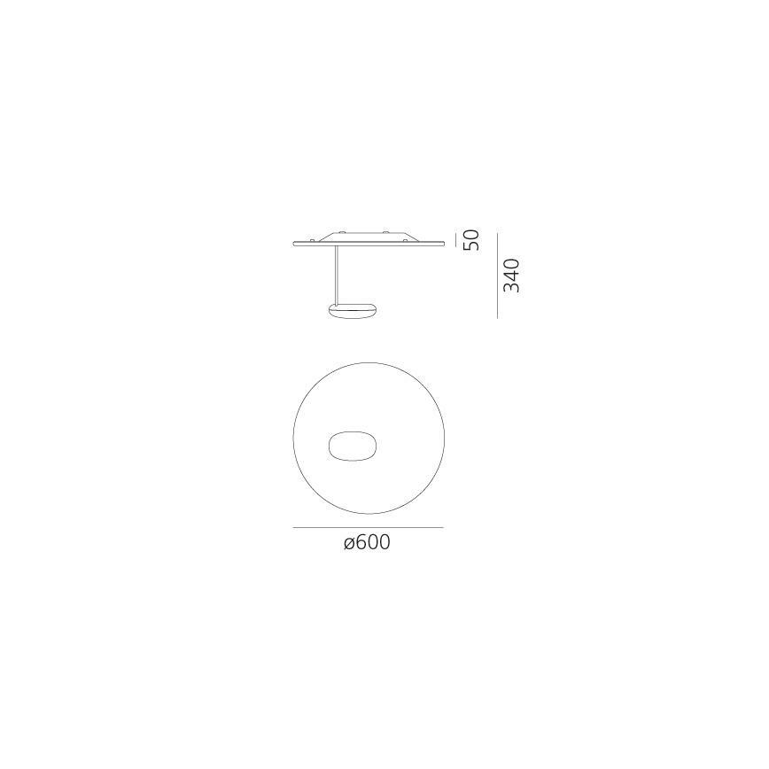 Artemide 1471110A - Plafonnier à intensité variable DROPLET LED/29W/230V 3000K