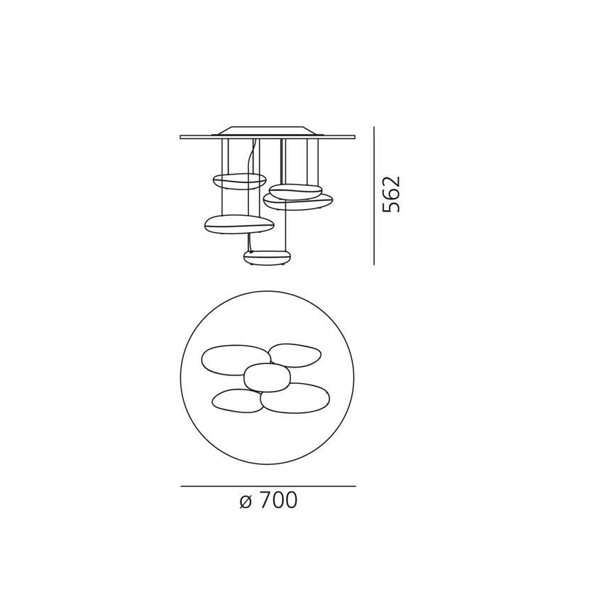 Artemide 1476110A - Plafonnier à intensité variable MERCURY LED/29W/230V 3000K