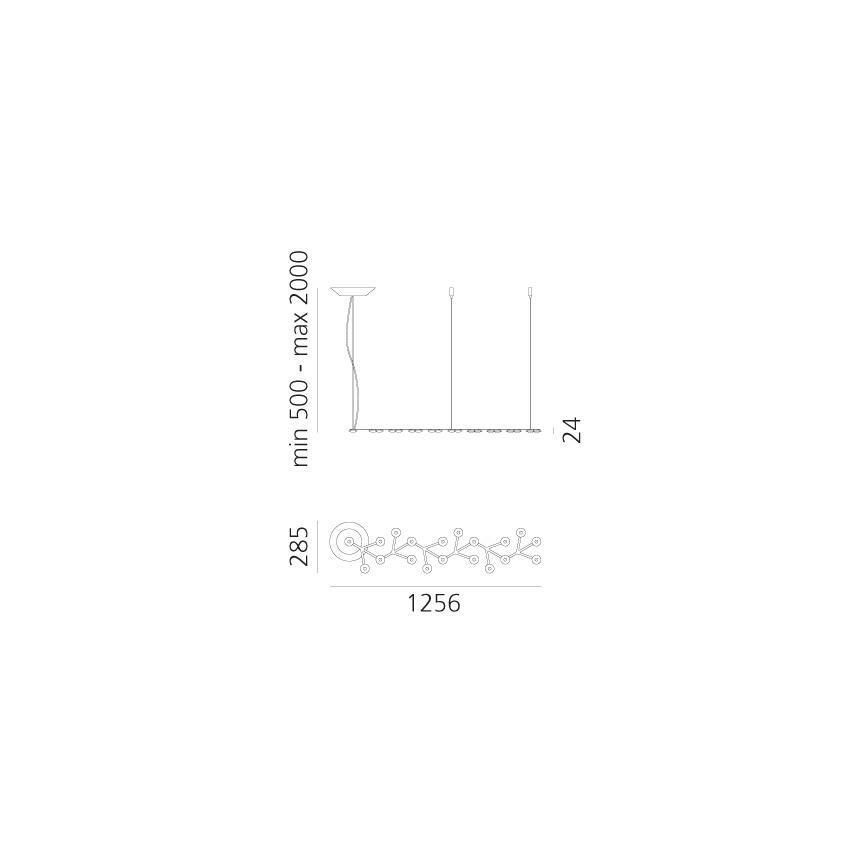 Artemide 1578050APP - Suspension filaire à intensité variable NET LED/45W/230V 3000K