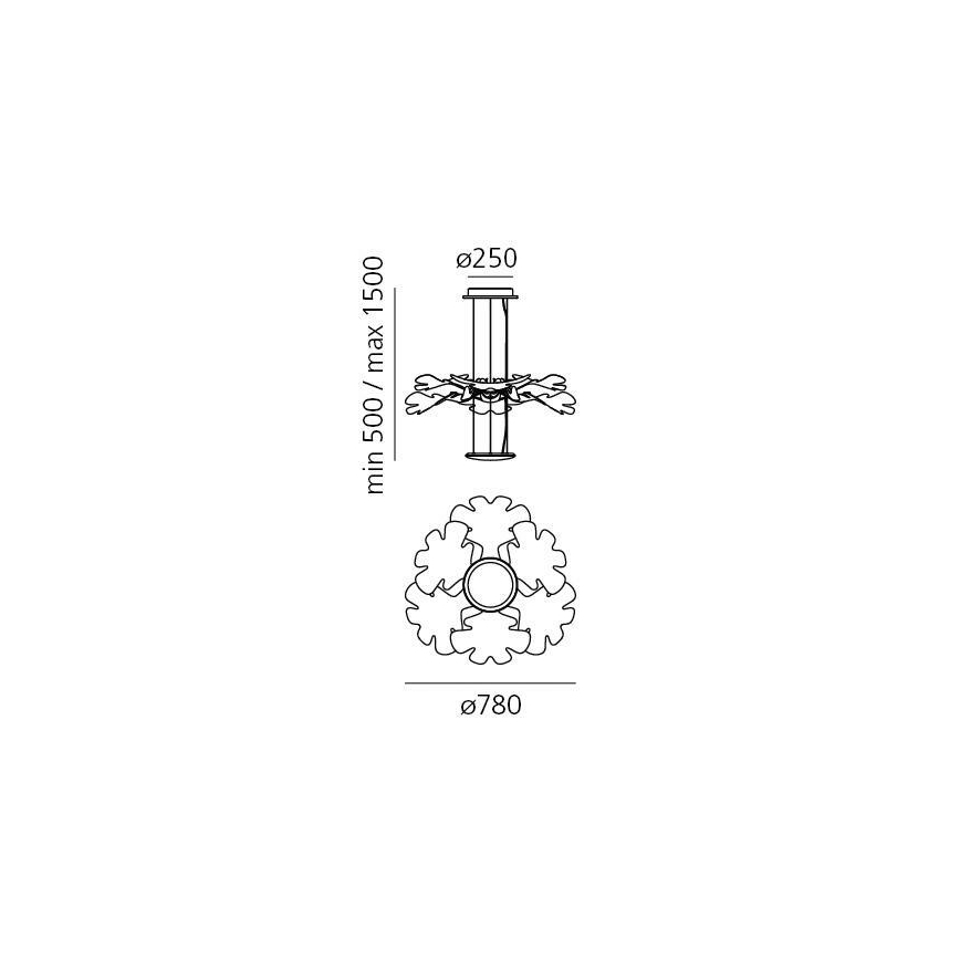 Artemide 1628010APP - Suspension filaire à intensité variable CHLOROPHILIA LED/44W/230V 3000K