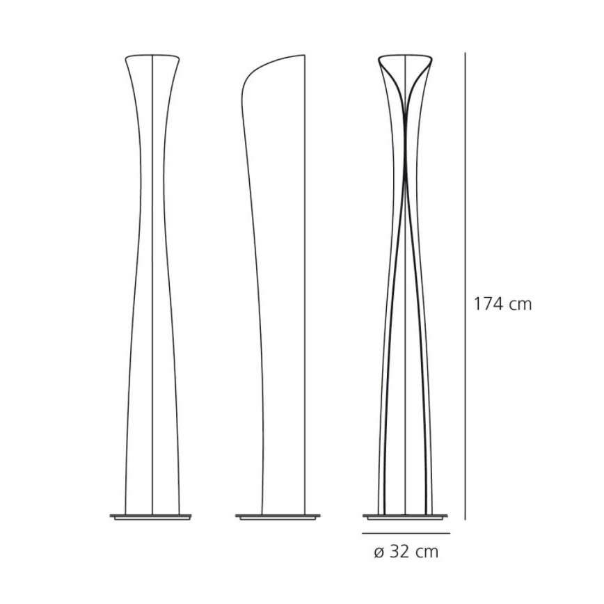 Artemide AR 1368010A - Lampadaire à intensité variable CADMO 1xR7s/230W/230V + 1xE27/60W