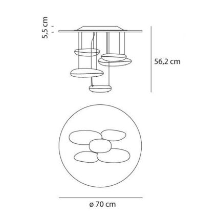 Artemide AR 1478010A - Plafonnier MERCURY 1xR7s/160W/230V