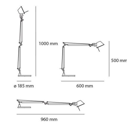 Artemide - Lampe de table LED dimmable TOLOMEO MIDI 1xLED/9W/230V