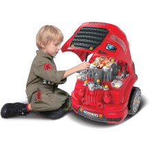 Atelier de réparation de voiture pour enfant rouge