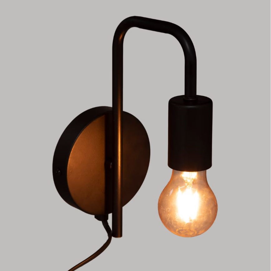 Atmosphera - Applique murale KELI 1xE27/40W/230V noir