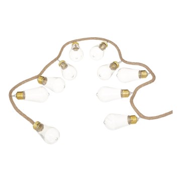 Atmosphera - Guirlande décorative GUIRLANDE 10xLED/2xAA 1,65m blanc chaud