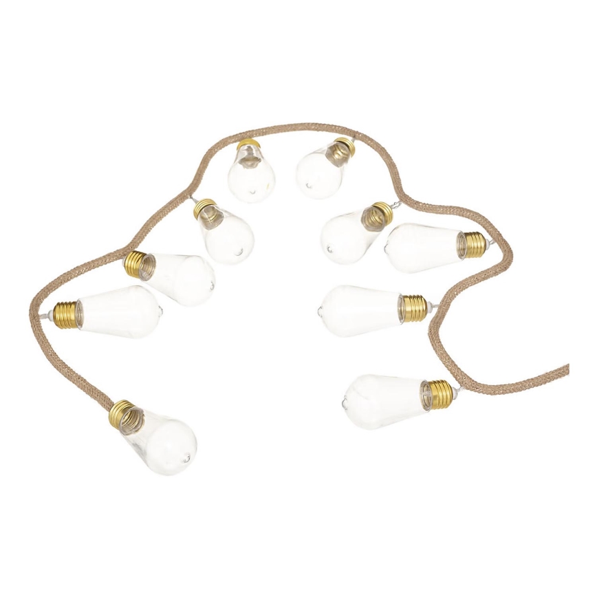 Atmosphera - Guirlande décorative GUIRLANDE 10xLED/2xAA 1,65m blanc chaud