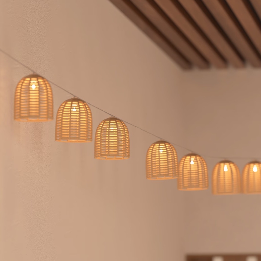 Atmosphera - Guirlande décorative solaire AIA 10xLED 3,35m IP44 blanc chaud