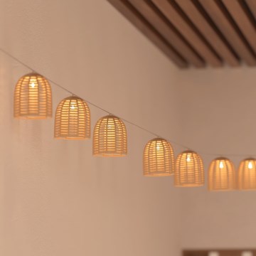 Atmosphera - Guirlande décorative solaire LED AIA 10xLED 3,35 m IP44 blanc chaud 1500 mAh