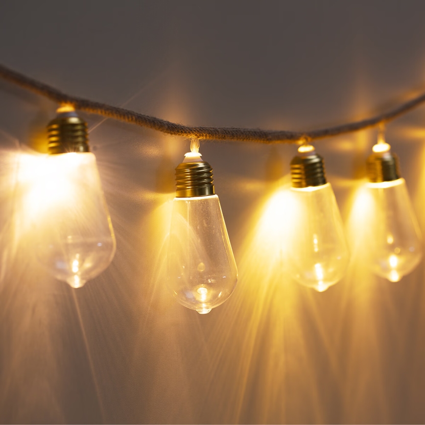 Atmosphera - Guirlande décorative LED GIRLANDA 10xLED/2xAA 1,65m blanc chaud