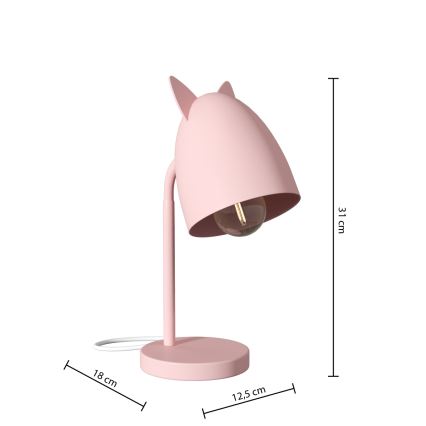 Atmosphera - Lampe de table pour enfant OREILLES 1xE14/40W/230V rose