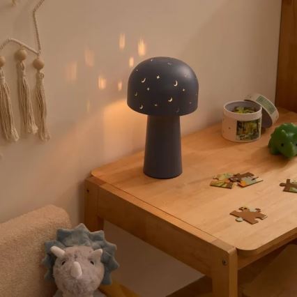 Atmosphera - Lampe de table pour enfant STARRY MUSHROOM 1xE14/25W/230V bleue