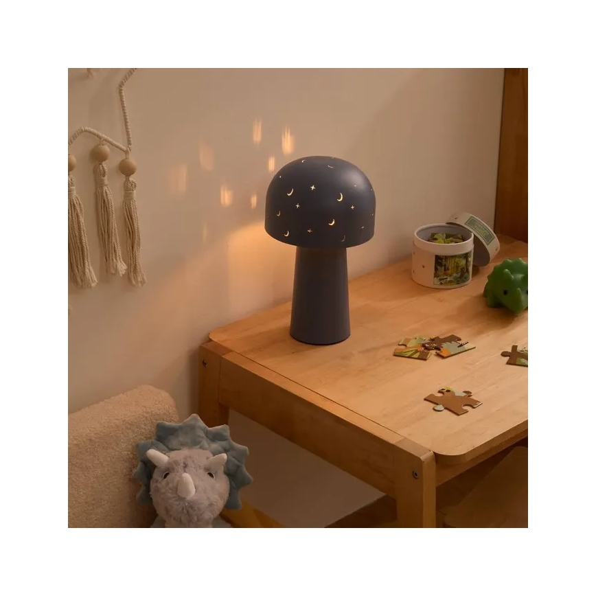 Atmosphera - Lampe de table pour enfant STARRY MUSHROOM 1xE14/25W/230V bleue