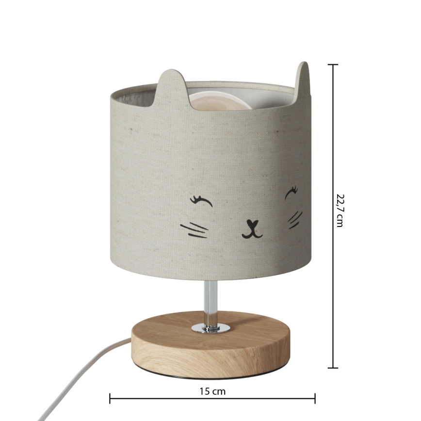 Atmosphera - Lampe de table pour enfant TOXEY 1xE14/25W/230V à motif chat