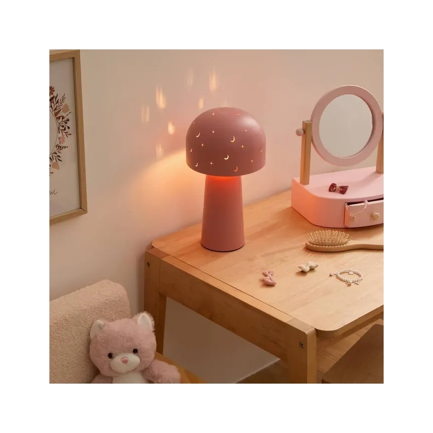 Atmosphera - Lampe de table pour enfants STARRY MUSHROOM 1xE14/25W/230V rose