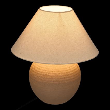 Atmosphera - Lampe de table SEIYA 1xE27/60W/230V marron/beige