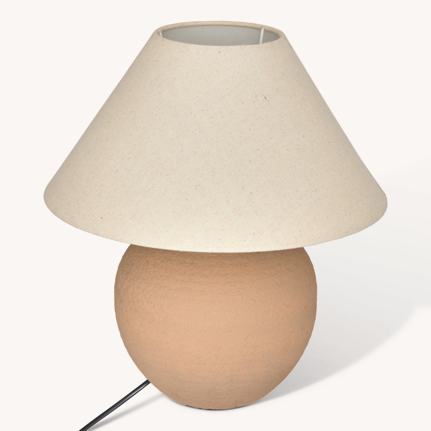 Atmosphera - Lampe de table SEIYA 1xE27/60W/230V marron/beige