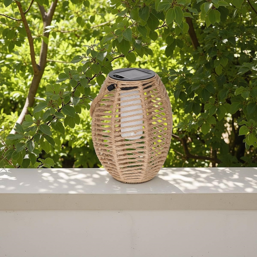 Atmosphera - Lanterne solaire LED GINA LED/1,2V 800 mAh IP44 jute