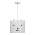 Atmosphera - Lustre pour chambre d'enfant sur câble TOXEY 1xE27/25W/230V motif ourson