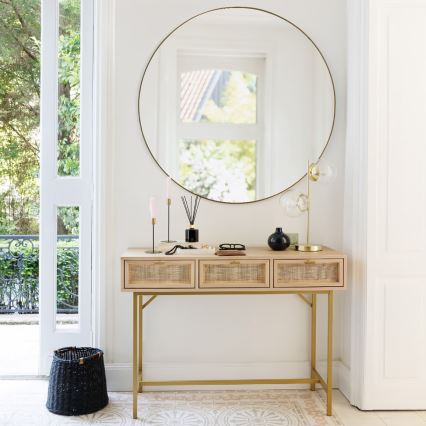 Atmosphera - Miroir mural ALICE d. 110 cm doré
