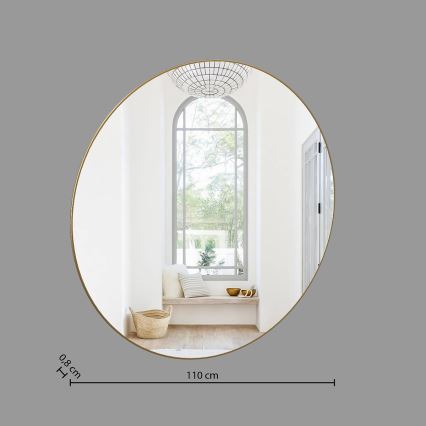 Atmosphera - Miroir mural ALICE d. 110 cm doré