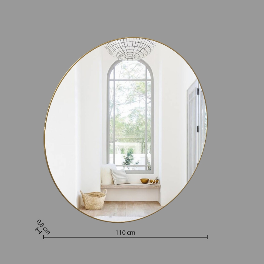 Atmosphera - Miroir mural ALICE d. 110 cm doré