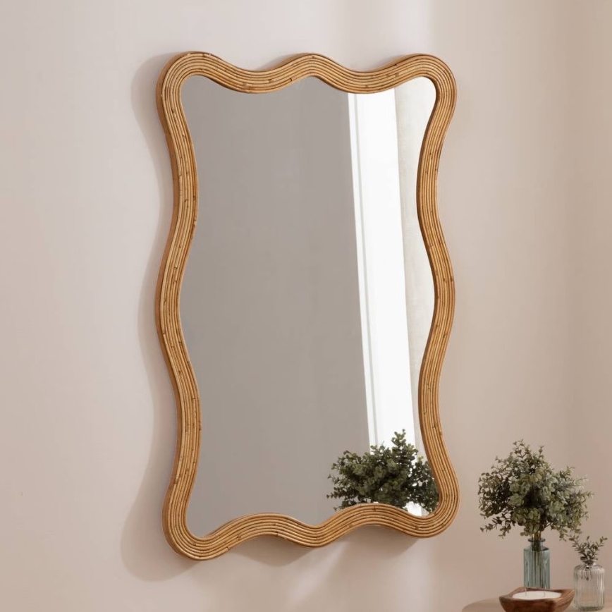 Atmosphera - Miroir mural MAGGIE 100x70 cm en rotin