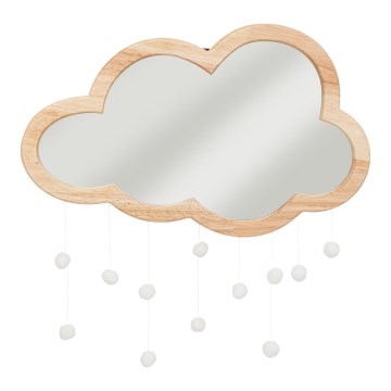 Atmosphera - Miroir mural pour enfants CLOUD 40x36 cm en bois d'hévéa