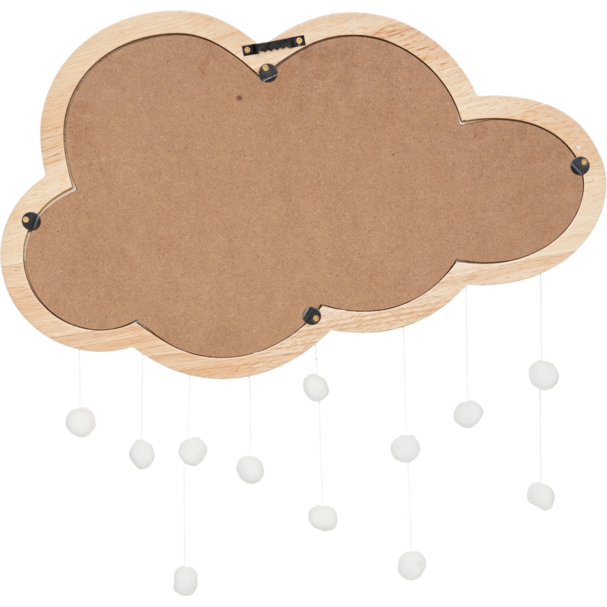 Atmosphera - Miroir mural pour enfants CLOUD 40x36 cm en bois d'hévéa