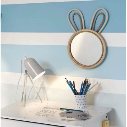 Atmosphera - Miroir mural pour enfants RABBIT 37x24 cm bambou