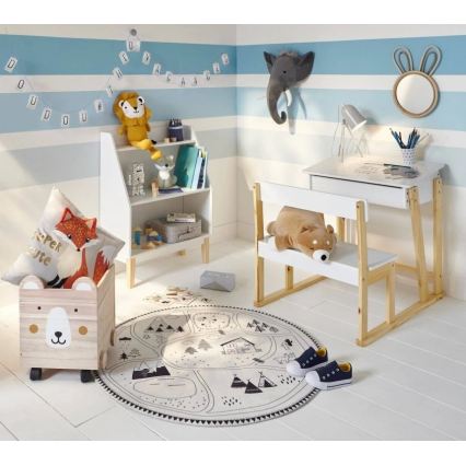 Atmosphera - Miroir mural pour enfants RABBIT 37x24 cm bambou