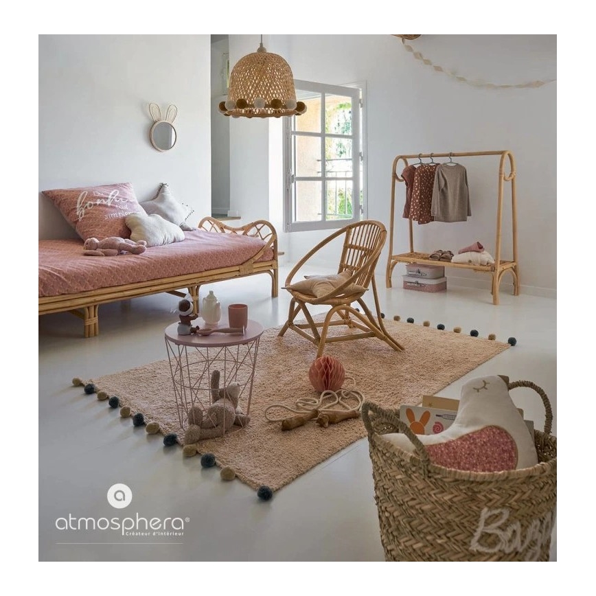 Atmosphera - Miroir mural pour enfants RABBIT 37x24 cm bambou