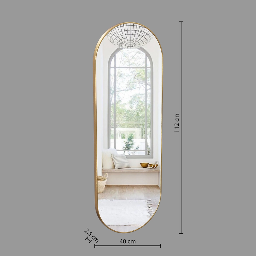 Atmosphera - Miroir mural SELENA 112x40 cm doré