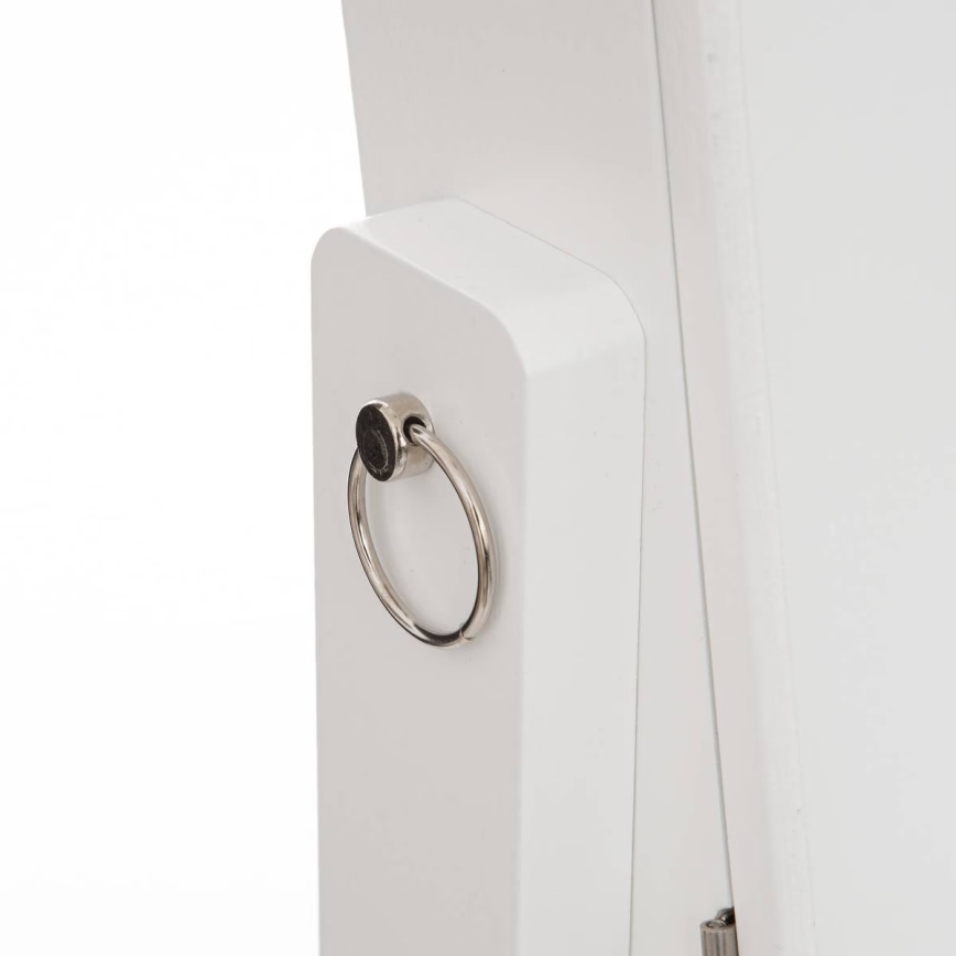 Atmosphera - Miroir sur pied avec boîte à bijoux KRISTIN 146,8 x 37 cm blanc