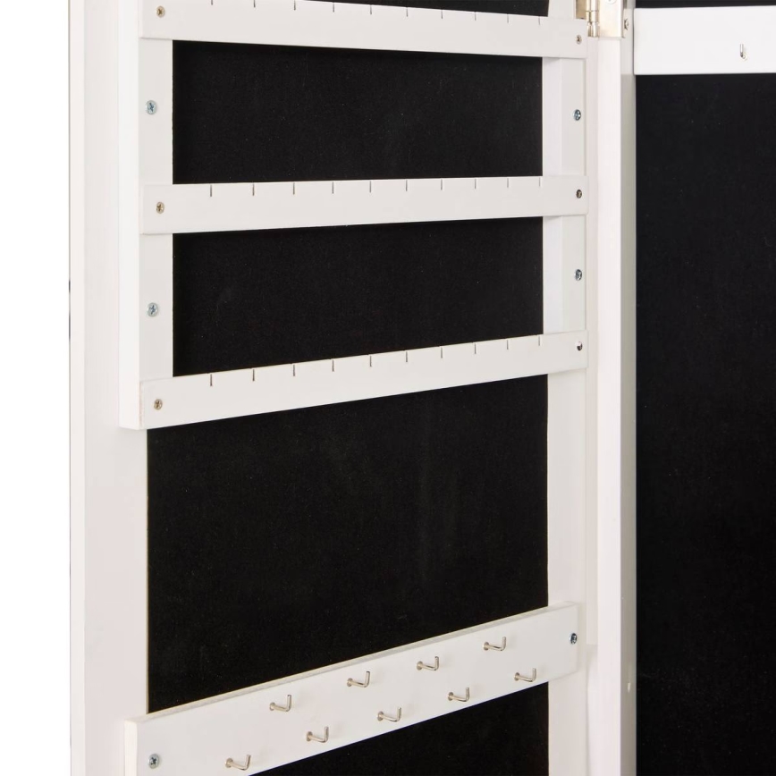 Atmosphera - Miroir sur pied avec boîte à bijoux LEXY 158x38 cm blanc