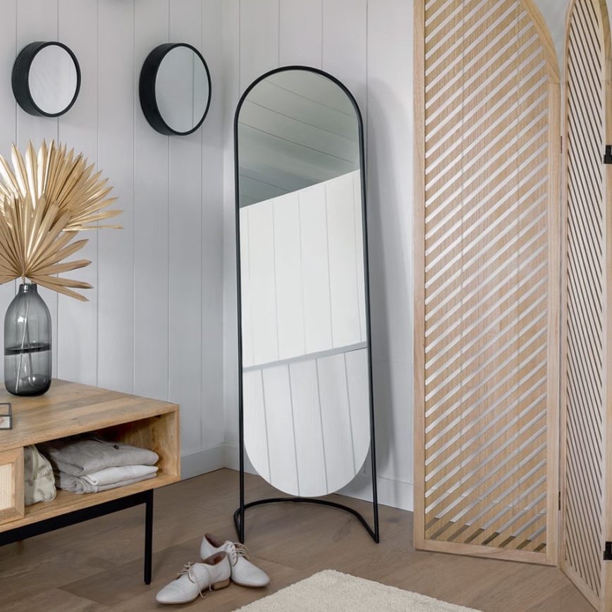 Atmosphera - Miroir sur pied JEF 136x39,5 cm noir