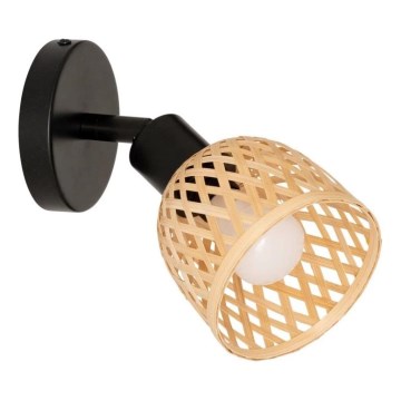 Atmosphera - Nástěnné bodové svítidlo LIO s bambusovým stínidlem 1xE27/25W/230V