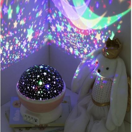 Atmosphera - Projecteur LED pour enfants 3xAA rose