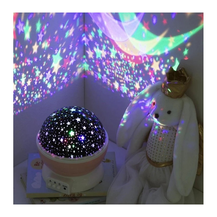 Atmosphera - Projecteur LED pour enfants 3xAA rose