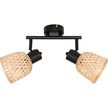 Atmosphera - Spot lumineux LIO 2xE27/25W/230V en bambou