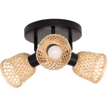 Atmosphera - Spot lumineux LIO 3xE27/25W/230V en bambou
