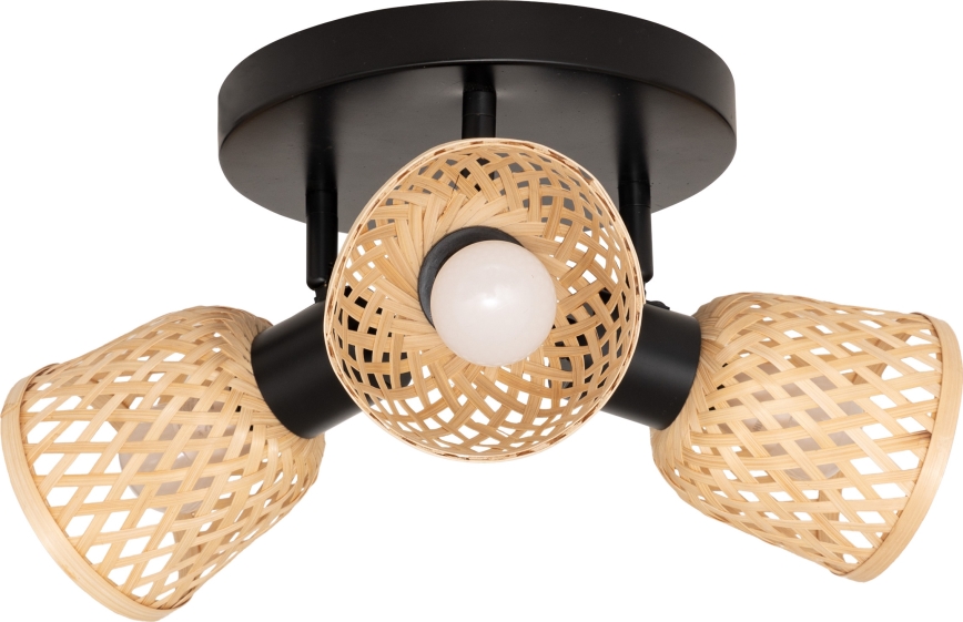 Atmosphera - Spot lumineux LIO 3xE27/25W/230V en bambou