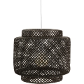 Atmosphera - Suspension filaire LIBY 1xE27/40W/230V bambou/noir