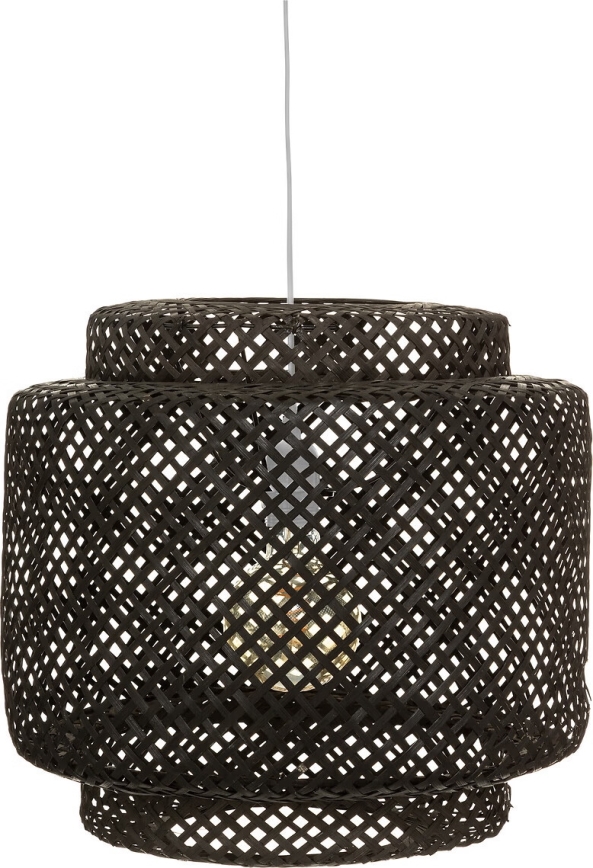 Atmosphera - Suspension filaire LIBY 1xE27/40W/230V bambou/noir