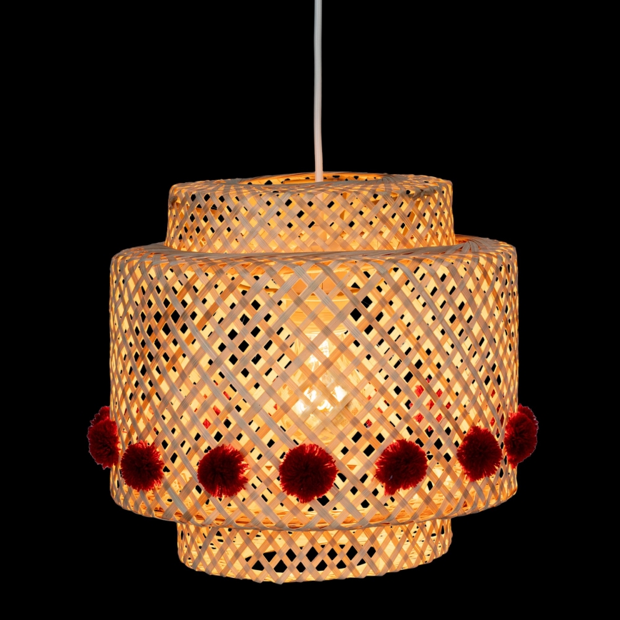 Atmosphera - Suspension sur câble LIBY 1xE27/25W/230V bambou