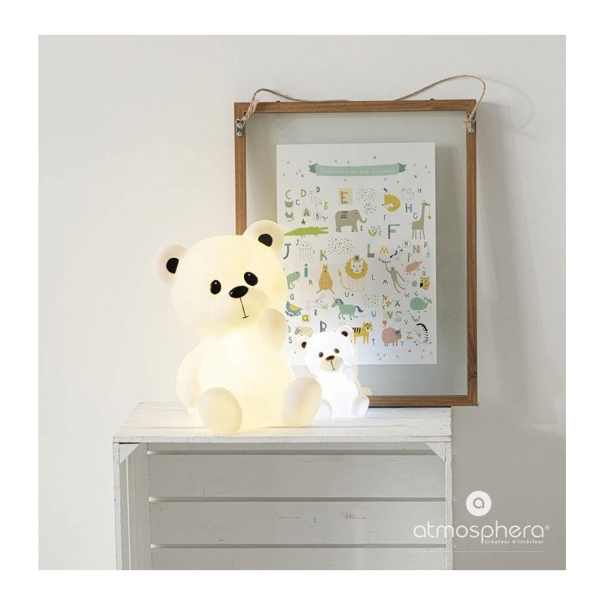 Atmosphera - Veilleuse de nuit LED pour enfants TEDDY LED/3xAA blanche