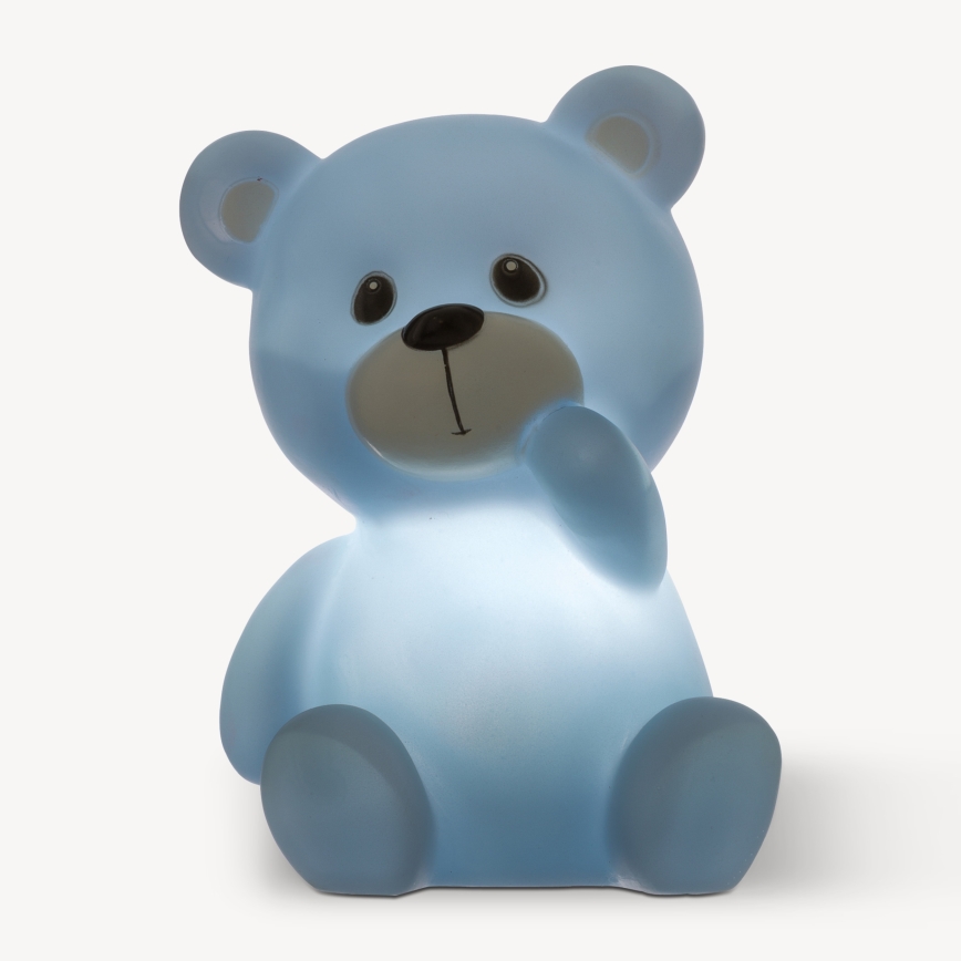 Atmosphera - Veilleuse nocturne LED pour enfants TEDDY LED/3xLR44 bleue