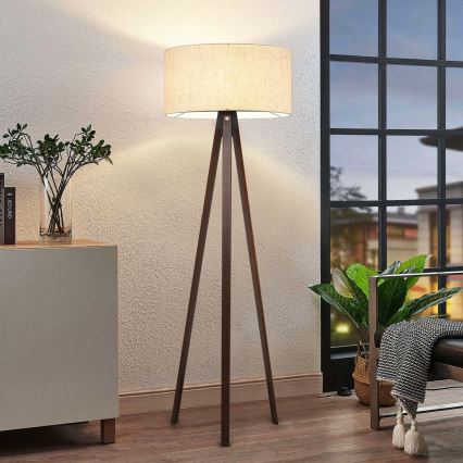 AYD 1xE27/40W/230V lampe sur pied beige/marron