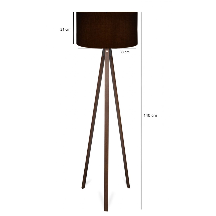 AYD Lampadaire 1xE27/40W/230V Noir/Marron